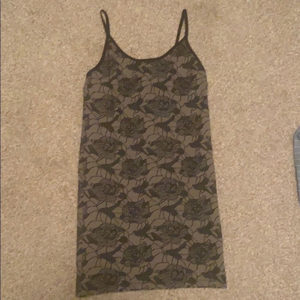 GUESS black lace dress with flower details